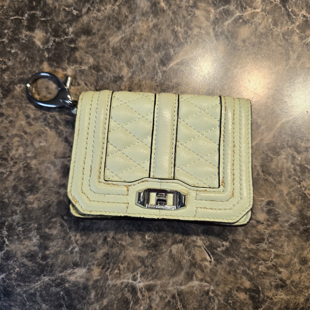 Rebecca Minkoff Lime Green Mint Key Fob / card holder Change purse